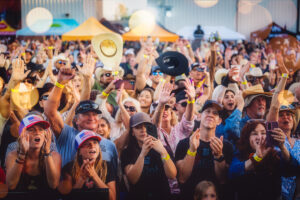 A crowd of a country concert in Ventura, California.