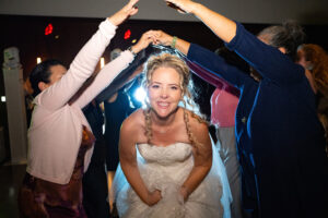 Bride dancing at reception in Agoura Hills.